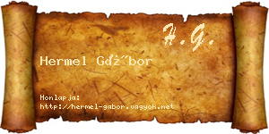 Hermel Gábor névjegykártya