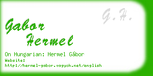 gabor hermel business card