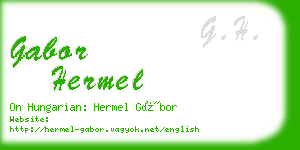 gabor hermel business card